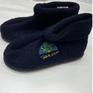 Tabaluga Dragon Slippers Boiled Wool Navy Bootie EU‎ 36 Vintage 1999 German Kids